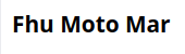 Fhu Moto Mar