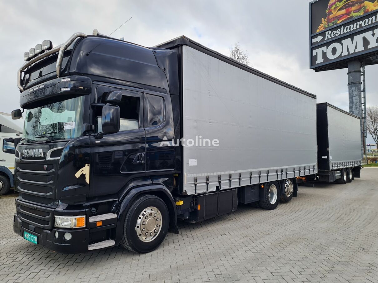 грузовик штора Scania R450 / TANDEM  114 m3 + прицеп штора
