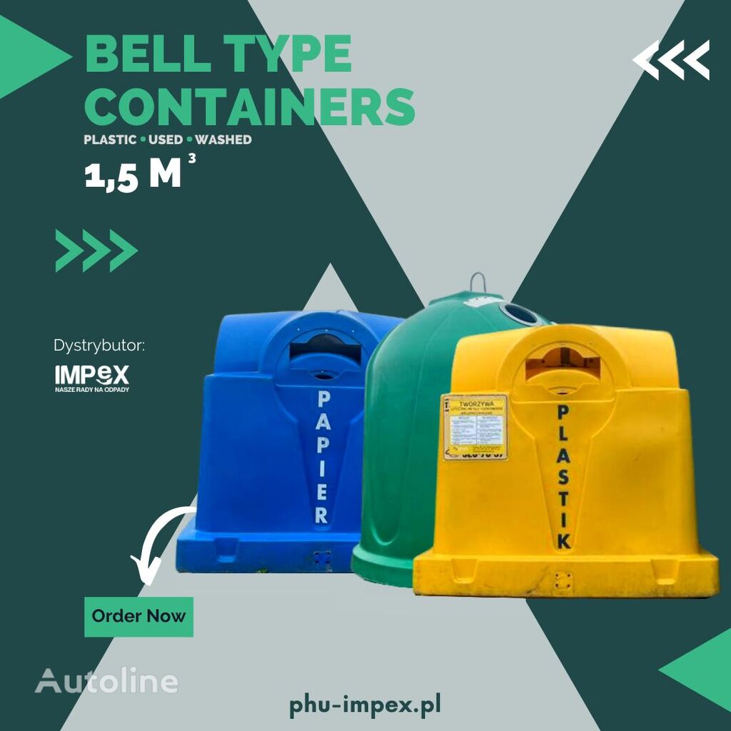 контейнер для мусора Containers - BELL TYPE 1,5 m3 (plastic)