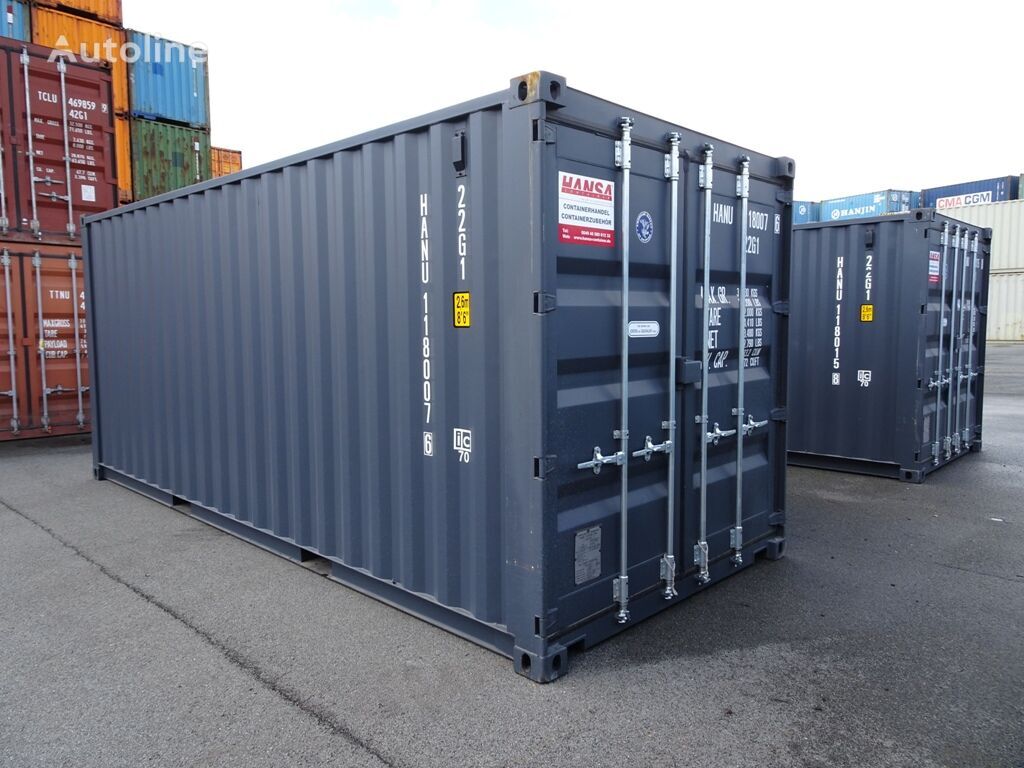 новый контейнер 20 футов 20´DV Seecontainer, Lagercontainer, in RAL7016 Anthrazitgrau neu Standart